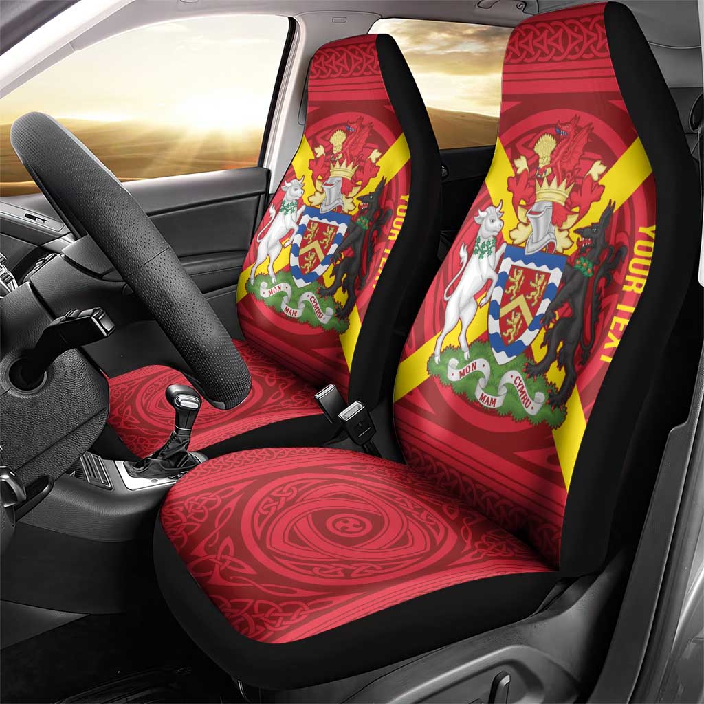 Personalized Anglesey Ynys Mon Car Seat Cover Map and Emblem Celtic Style - Wonder Print Shop