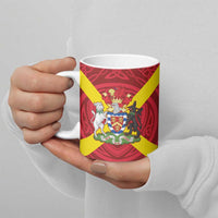 Personalized Anglesey Ynys Mon Ceramic Mug Map and Emblem Celtic Style - Wonder Print Shop