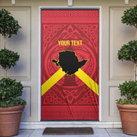Personalized Anglesey Ynys Mon Door Cover Map and Emblem Celtic Style - Wonder Print Shop