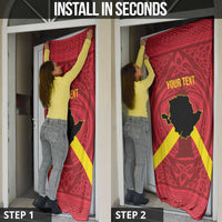 Personalized Anglesey Ynys Mon Door Cover Map and Emblem Celtic Style - Wonder Print Shop