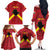 Personalized Anglesey Ynys Mon Family Matching Off The Shoulder Long Sleeve Dress and Hawaiian Shirt Map and Emblem Celtic Style - Wonder Print Shop
