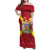 Personalized Anglesey Ynys Mon Family Matching Off Shoulder Maxi Dress and Hawaiian Shirt Map and Emblem Celtic Style - Wonder Print Shop