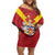 Personalized Anglesey Ynys Mon Family Matching Off Shoulder Short Dress and Hawaiian Shirt Map and Emblem Celtic Style - Wonder Print Shop