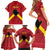 Personalized Anglesey Ynys Mon Family Matching Short Sleeve Bodycon Dress and Hawaiian Shirt Map and Emblem Celtic Style - Wonder Print Shop