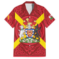 Personalized Anglesey Ynys Mon Family Matching Summer Maxi Dress and Hawaiian Shirt Map and Emblem Celtic Style - Wonder Print Shop