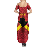 Personalized Anglesey Ynys Mon Family Matching Summer Maxi Dress and Hawaiian Shirt Map and Emblem Celtic Style - Wonder Print Shop