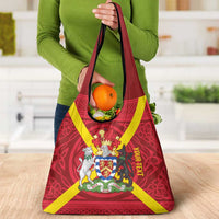 Personalized Anglesey Ynys Mon Grocery Bag Map and Emblem Celtic Style - Wonder Print Shop