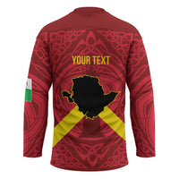 Personalized Anglesey Ynys Mon Hockey Jersey Map and Emblem Celtic Style - Wonder Print Shop