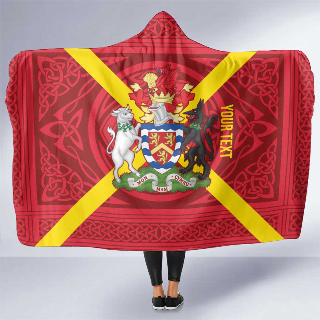 Personalized Anglesey Ynys Mon Hooded Blanket Map and Emblem Celtic Style - Wonder Print Shop