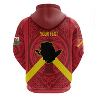 Personalized Anglesey Ynys Mon Hoodie Map and Emblem Celtic Style - Wonder Print Shop