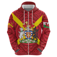 Personalized Anglesey Ynys Mon Hoodie Map and Emblem Celtic Style - Wonder Print Shop