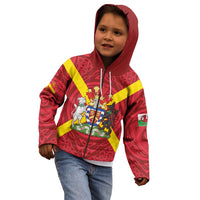 Personalized Anglesey Ynys Mon Kid Hoodie Map and Emblem Celtic Style - Wonder Print Shop