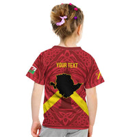 Personalized Anglesey Ynys Mon Kid T Shirt Map and Emblem Celtic Style - Wonder Print Shop