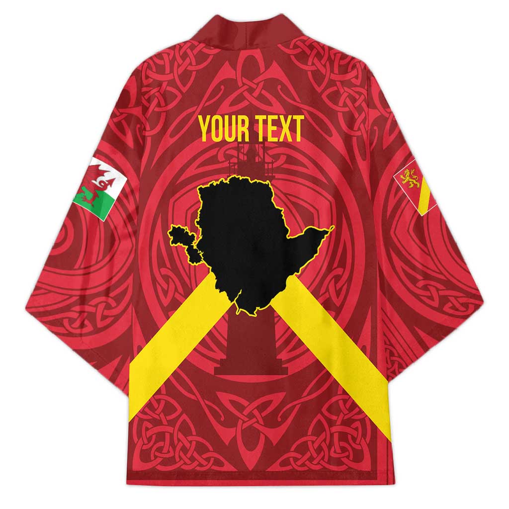Personalized Anglesey Ynys Mon Kimono Map and Emblem Celtic Style - Wonder Print Shop