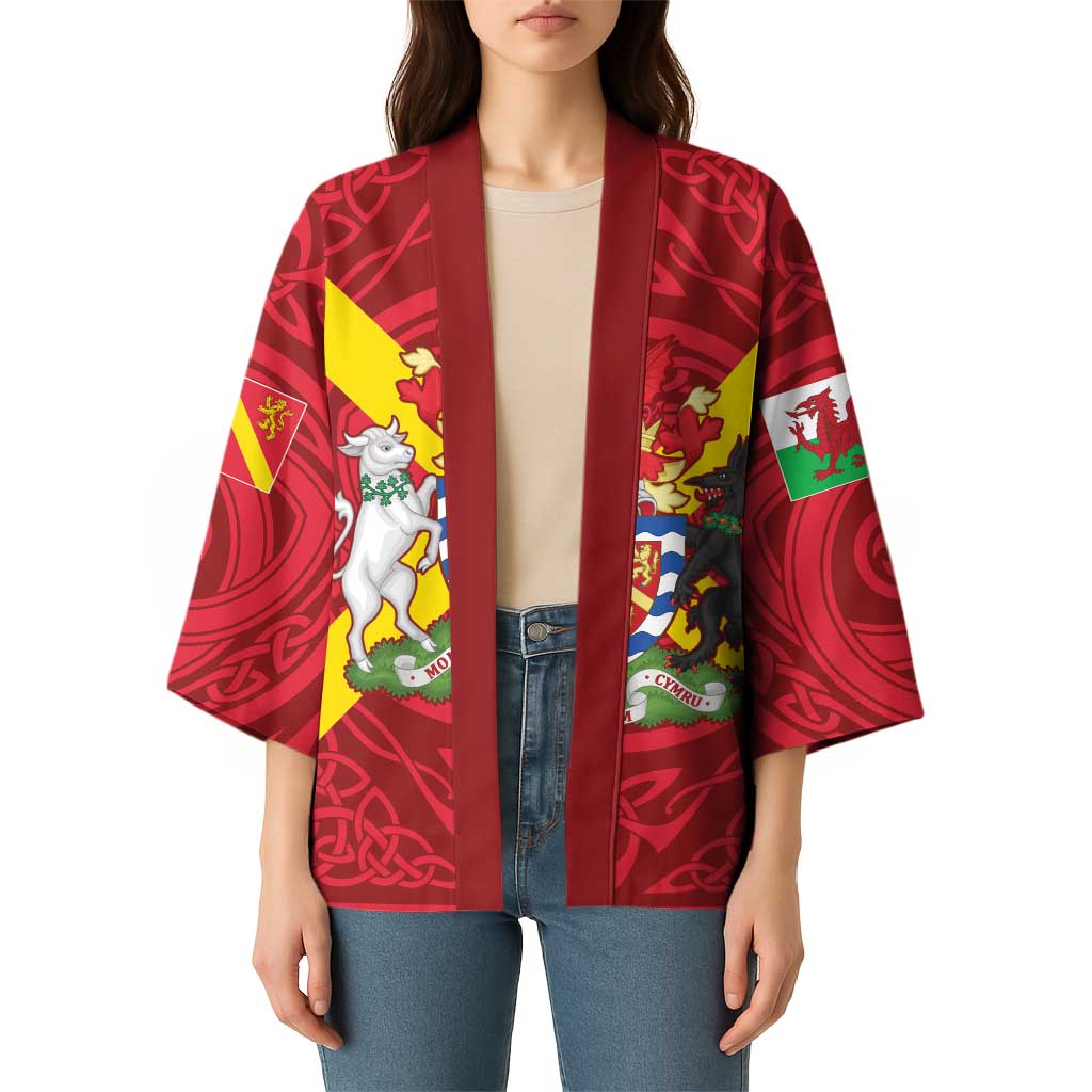 Personalized Anglesey Ynys Mon Kimono Map and Emblem Celtic Style - Wonder Print Shop