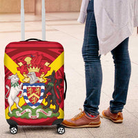 Personalized Anglesey Ynys Mon Luggage Cover Map and Emblem Celtic Style - Wonder Print Shop