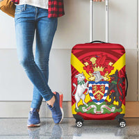 Personalized Anglesey Ynys Mon Luggage Cover Map and Emblem Celtic Style - Wonder Print Shop