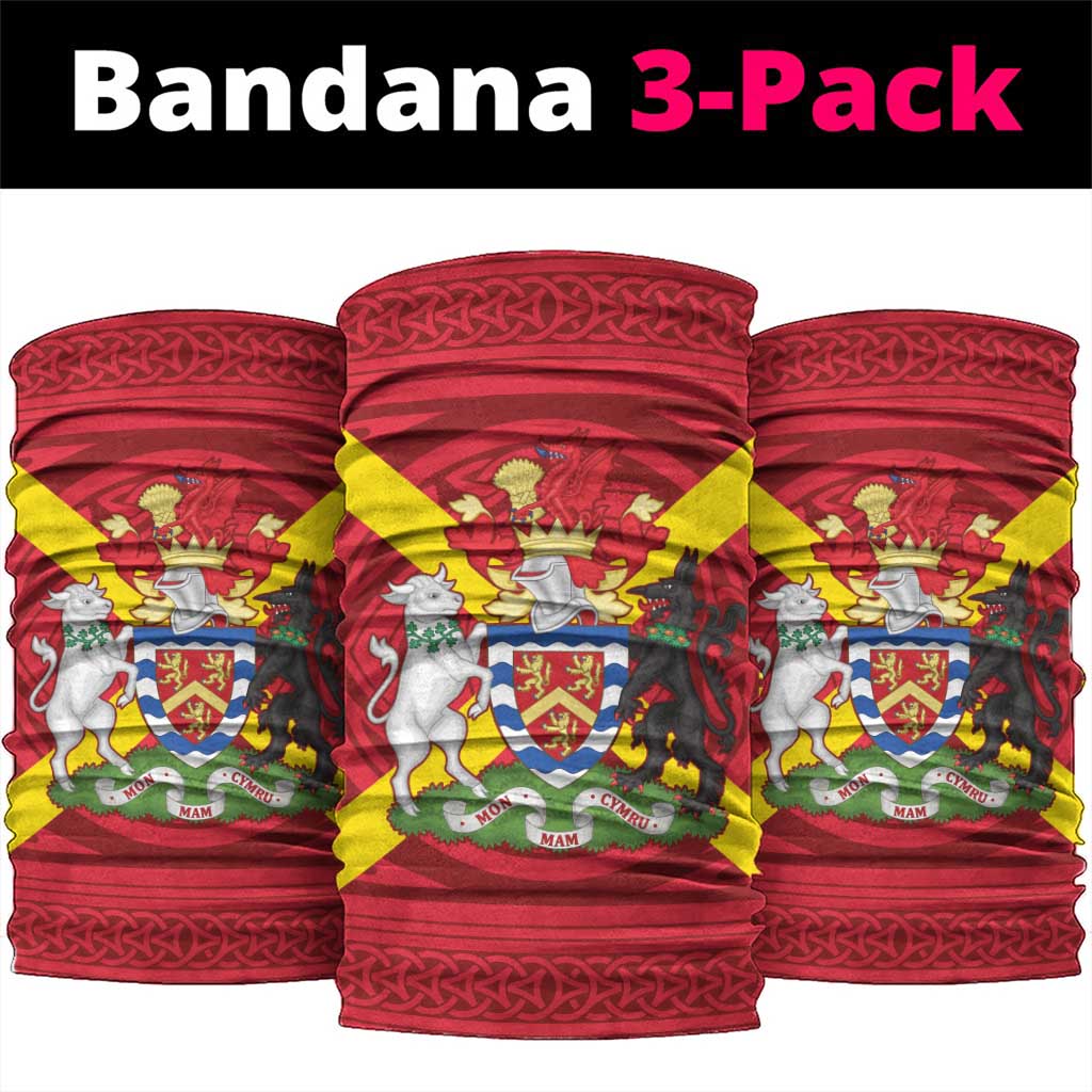 Personalized Anglesey Ynys Mon Neck Gaiter Map and Emblem Celtic Style - Wonder Print Shop