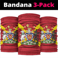 Personalized Anglesey Ynys Mon Neck Gaiter Map and Emblem Celtic Style - Wonder Print Shop