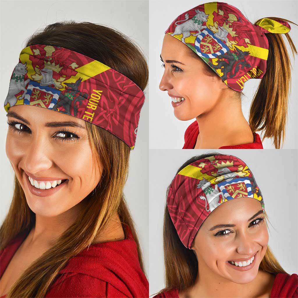 Personalized Anglesey Ynys Mon Neck Gaiter Map and Emblem Celtic Style - Wonder Print Shop