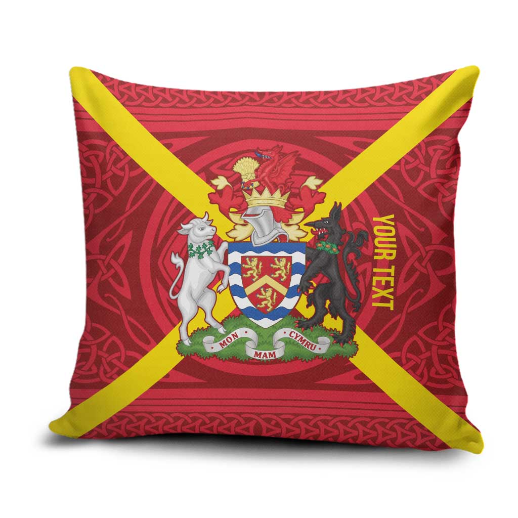 Personalized Anglesey Ynys Mon Pillow Cover Map and Emblem Celtic Style - Wonder Print Shop