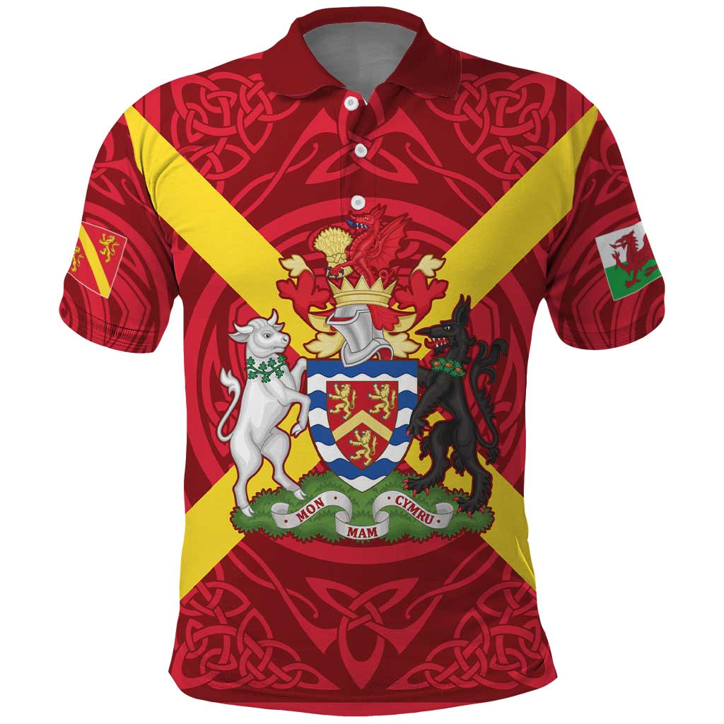 Personalized Anglesey Ynys Mon Polo Shirt Map and Emblem Celtic Style - Wonder Print Shop