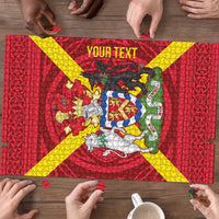 Personalized Anglesey Ynys Mon Puzzle Map and Emblem Celtic Style - Wonder Print Shop