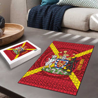 Personalized Anglesey Ynys Mon Puzzle Map and Emblem Celtic Style - Wonder Print Shop
