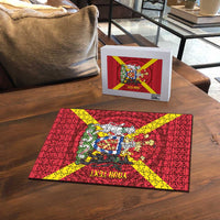 Personalized Anglesey Ynys Mon Puzzle Map and Emblem Celtic Style - Wonder Print Shop