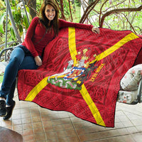 Personalized Anglesey Ynys Mon Quilt Map and Emblem Celtic Style - Wonder Print Shop