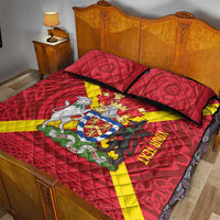 Personalized Anglesey Ynys Mon Quilt Bed Set Map and Emblem Celtic Style - Wonder Print Shop