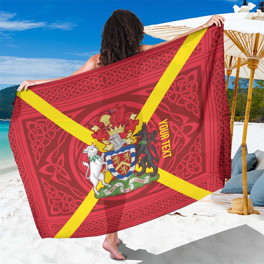 Personalized Anglesey Ynys Mon Sarong Map and Emblem Celtic Style - Wonder Print Shop