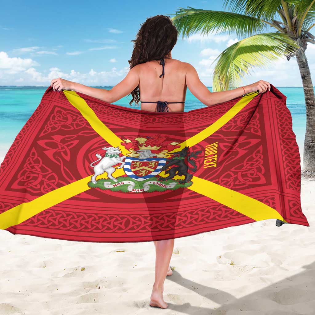 Personalized Anglesey Ynys Mon Sarong Map and Emblem Celtic Style - Wonder Print Shop