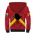 Personalized Anglesey Ynys Mon Sherpa Hoodie Map and Emblem Celtic Style - Wonder Print Shop