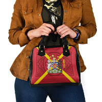 Personalized Anglesey Ynys Mon Shoulder Handbag Map and Emblem Celtic Style - Wonder Print Shop