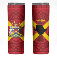 Personalized Anglesey Ynys Mon Skinny Tumbler Map and Emblem Celtic Style - Wonder Print Shop