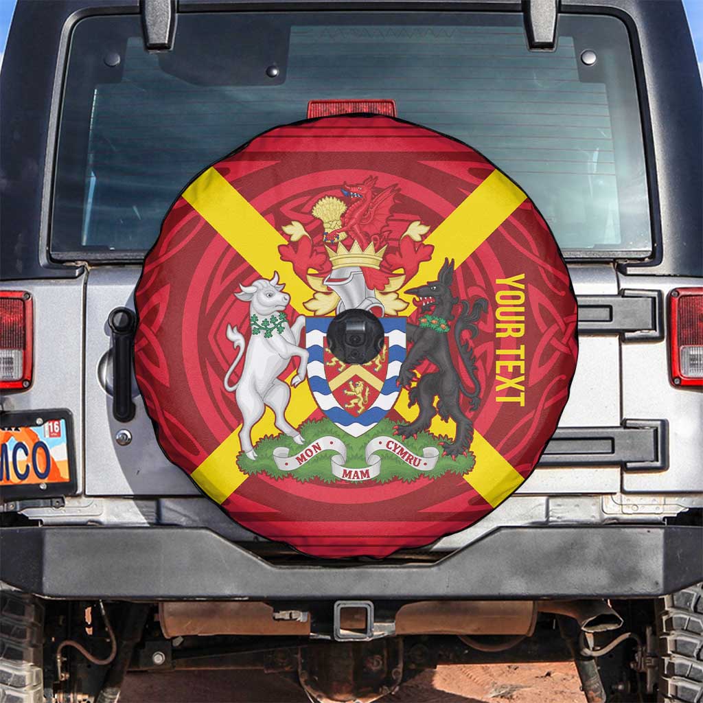 Personalized Anglesey Ynys Mon Spare Tire Cover Map and Emblem Celtic Style - Wonder Print Shop
