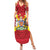 Personalized Anglesey Ynys Mon Summer Maxi Dress Map and Emblem Celtic Style - Wonder Print Shop