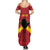 Personalized Anglesey Ynys Mon Summer Maxi Dress Map and Emblem Celtic Style - Wonder Print Shop