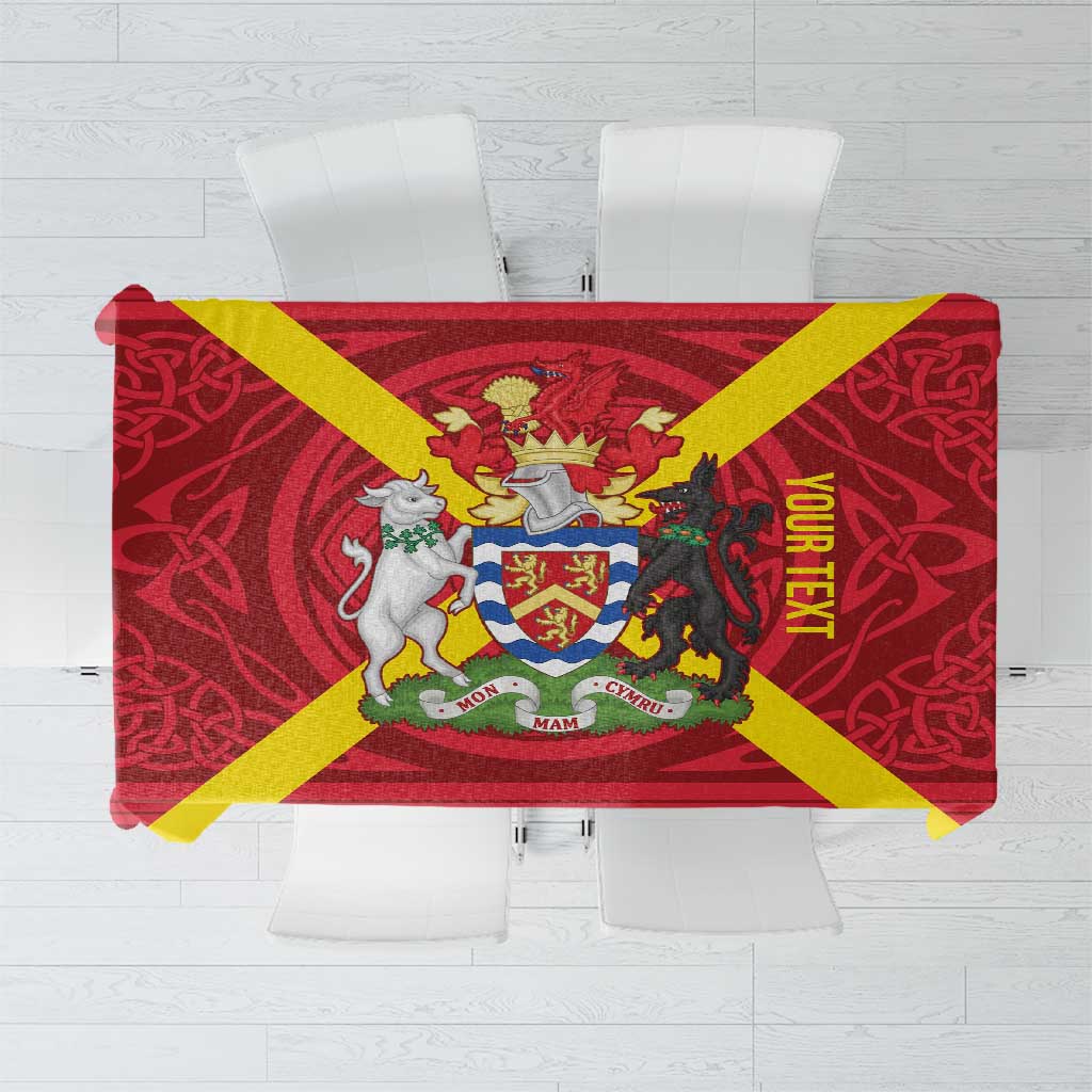 Personalized Anglesey Ynys Mon Tablecloth Map and Emblem Celtic Style - Wonder Print Shop