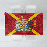 Personalized Anglesey Ynys Mon Tablecloth Map and Emblem Celtic Style - Wonder Print Shop