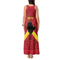 Personalized Anglesey Ynys Mon Tank Maxi Dress Map and Emblem Celtic Style - Wonder Print Shop