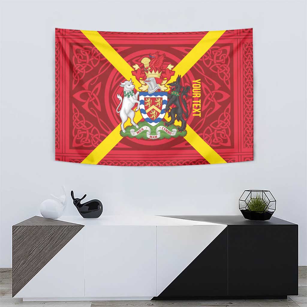 Personalized Anglesey Ynys Mon Tapestry Map and Emblem Celtic Style - Wonder Print Shop