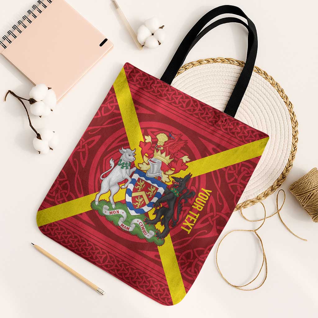 Personalized Anglesey Ynys Mon Tote Bag Map and Emblem Celtic Style - Wonder Print Shop