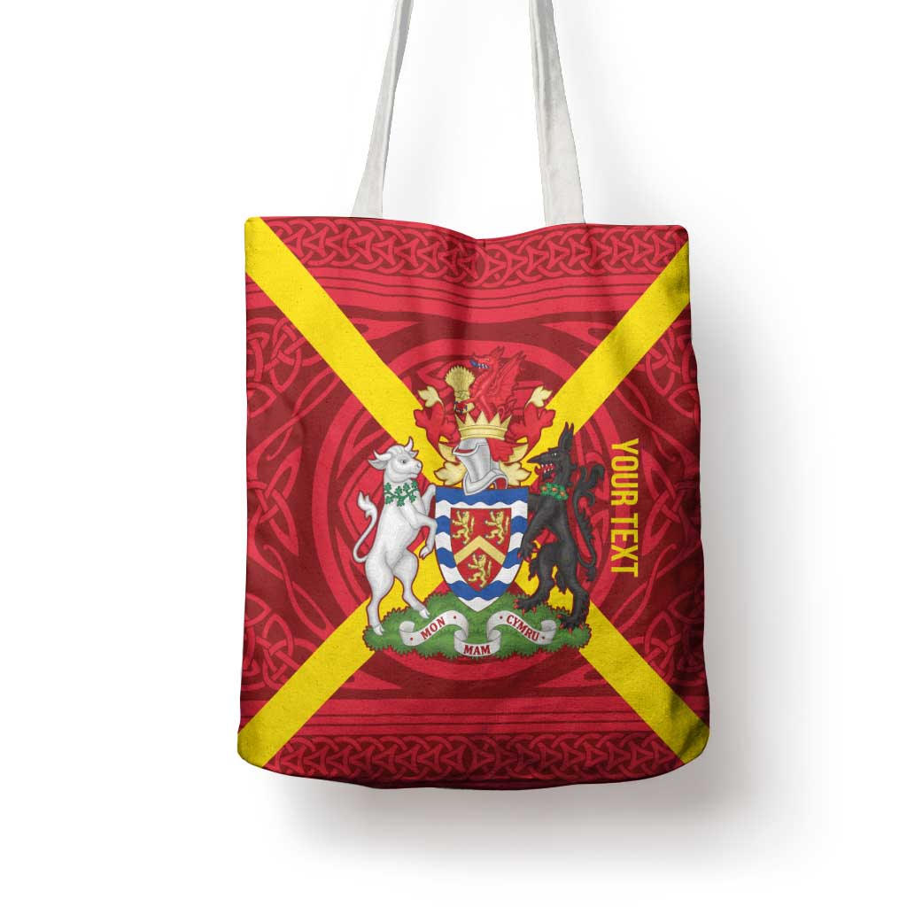 Personalized Anglesey Ynys Mon Tote Bag Map and Emblem Celtic Style - Wonder Print Shop
