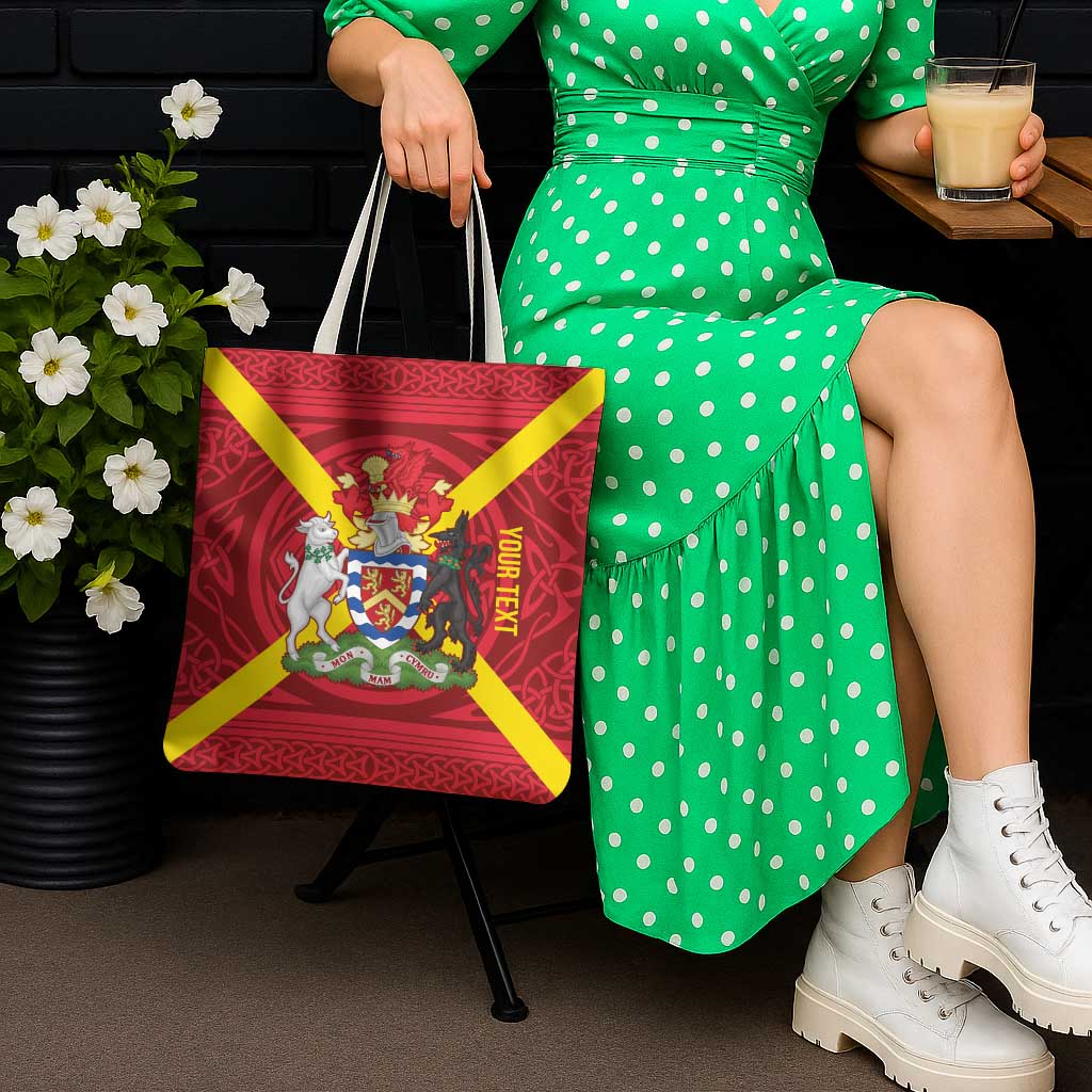 Personalized Anglesey Ynys Mon Tote Bag Map and Emblem Celtic Style - Wonder Print Shop
