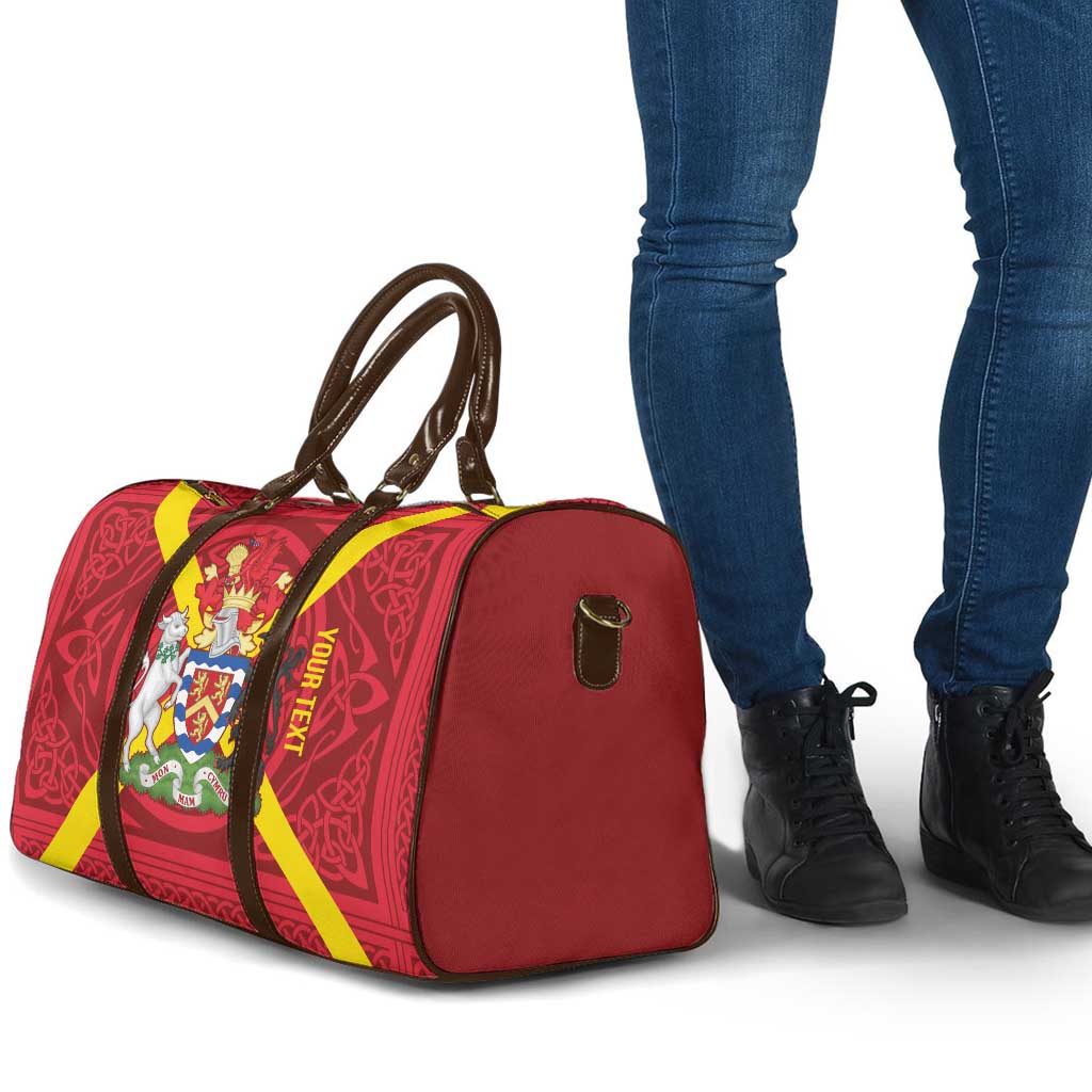 Personalized Anglesey Ynys Mon Travel Bag Map and Emblem Celtic Style - Wonder Print Shop