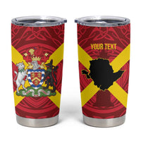 Personalized Anglesey Ynys Mon Tumbler Cup Map and Emblem Celtic Style - Wonder Print Shop