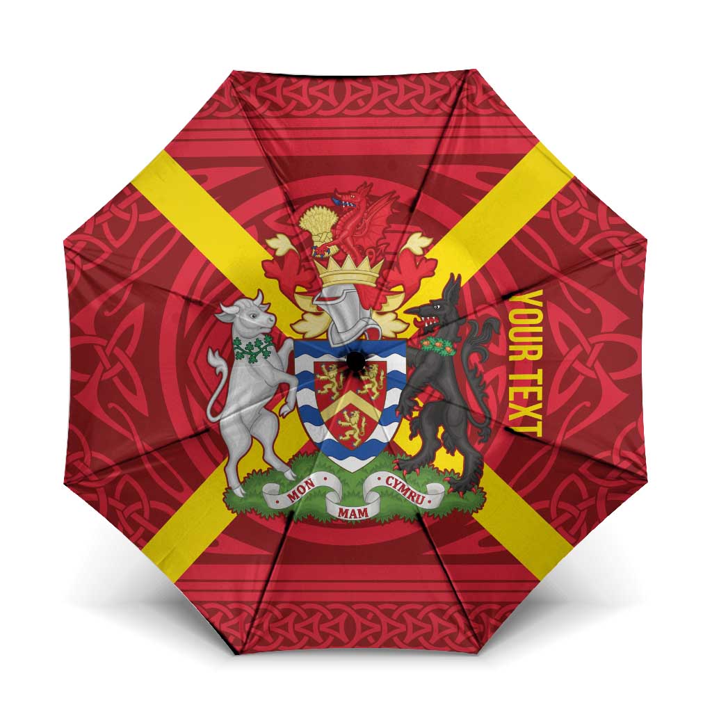 Personalized Anglesey Ynys Mon Umbrella Map and Emblem Celtic Style - Wonder Print Shop