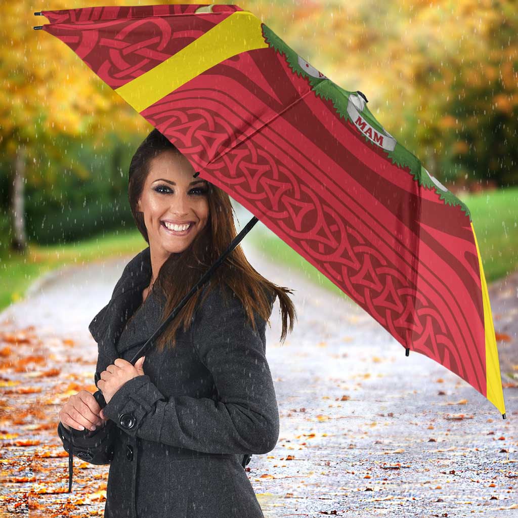 Personalized Anglesey Ynys Mon Umbrella Map and Emblem Celtic Style - Wonder Print Shop